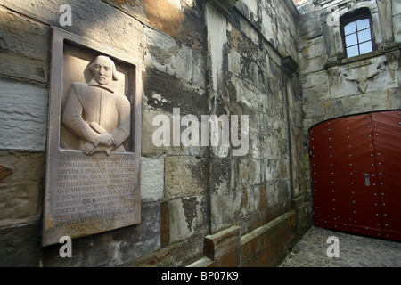 William Shakespeare Monument, le Château de Kronborg, Helsingør, la Nouvelle-Zélande, le Danemark Banque D'Images