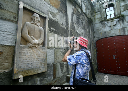 William Shakespeare Monument, le Château de Kronborg, Helsingør, la Nouvelle-Zélande, le Danemark Banque D'Images