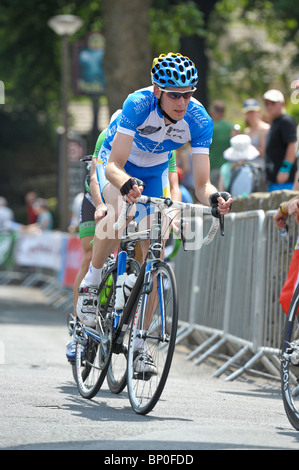 Les cavaliers du cycle participant à la course sur route 2010 Championnats britanniques Banque D'Images