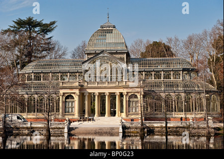 Palacio de Cristal, le parc du Retiro, Madrid, Espagne Banque D'Images