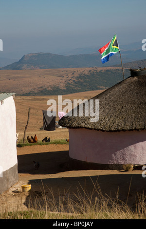 Zulu Homestead près d'Isandlwana, Afrique du Sud Banque D'Images