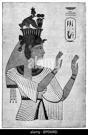 Tiye (ch. 1398 BC - 1338 BC), grande épouse royale du pharaon égyptien Amenhotep III et matriarche de la famille Amarnienne Banque D'Images