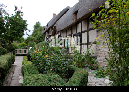 Anne Hathaway's Cottage, Stratford sur Avon, en Angleterre. Banque D'Images