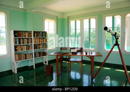 Détail de la chambre d'Ernest Hemingway à la Finca Vigia à San Francisco de Paula, à Cuba. Banque D'Images