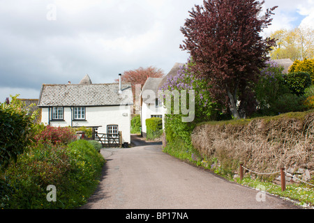 Scène de rue Bickleigh Devon, Angleterre Banque D'Images