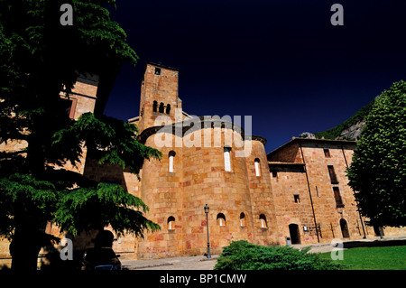 L'Espagne, Navarre : monastère roman San Salvador de Leyre Banque D'Images