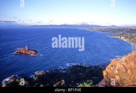France, Provence Alpes-Cote d'Azur, Var (83), Agay - Saint Raphael, corniche de l'Esterel, ou island Banque D'Images