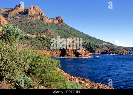 France, Provence Alpes-Cote d'Azur, Var (83), Agay - Saint Raphael, corniche de l'Esterel, Cap Roux point Banque D'Images