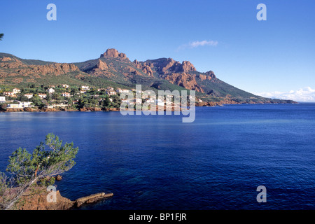 France, Provence Alpes-Cote d'Azur, Var (83), Agay - Saint Raphael, corniche de l'Esterel, Cap Roux point Banque D'Images