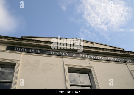 LONDON HIGHGATE INSTITUTION SCIENTIFIQUE ET LITTÉRAIRE, fondé en 1839, QUI ONT PARTICIPÉ À KARK MARX Banque D'Images