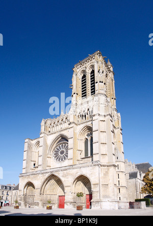 France, Picardie, Aisne, St Gervais et St Protais cathédrale Banque D'Images
