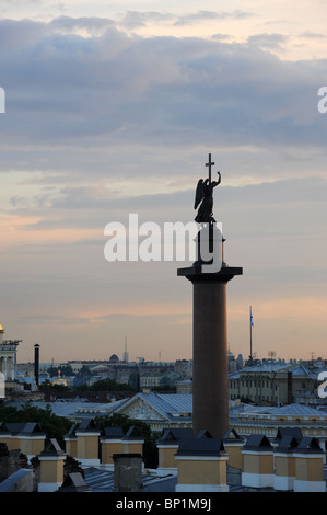 La colonne Alexandre, Saint Petersburg, Russie Banque D'Images