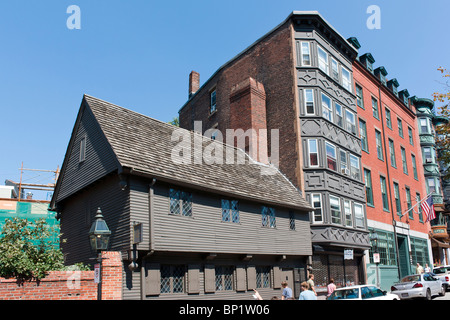 Maison de Paul Revere, North End, Boston, Massachusetts Banque D'Images