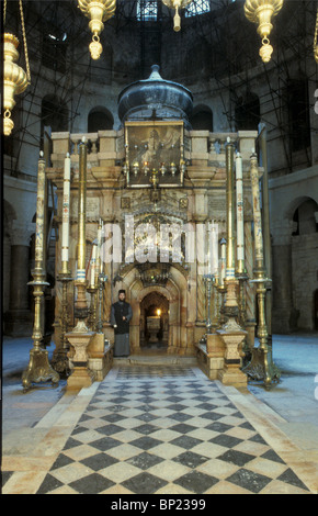 154. Le sanctuaire du Saint Sépulcre, L'EXTÉRIEUR DE LA TOMBE DU CHRIST Banque D'Images