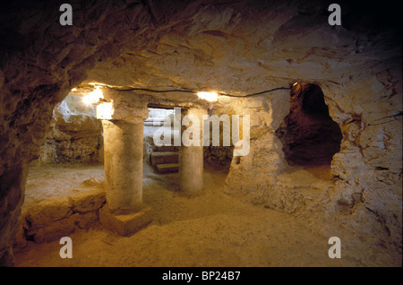 483. NAZARETH, VESTIGES DE LA VILLE DE PRÉ-chrétien de fouilles SOUS L'ÉGLISE DE L'annonciation Banque D'Images