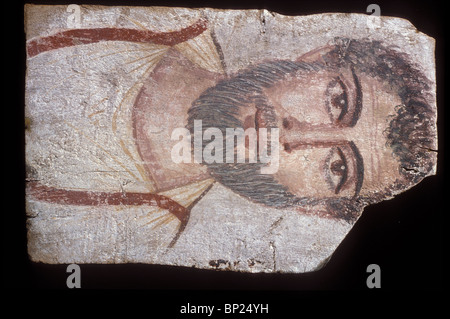 701. PORTRAITS des premiers chrétiens, peinture sur bois, 6ème. Ch. FAIUM, EGYPTE Banque D'Images