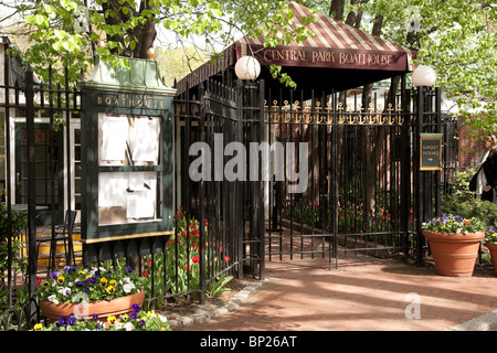 Central Park Boathouse entrée du restaurant Banque D'Images