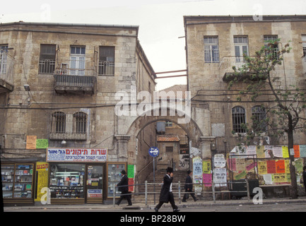 En 2028. Jérusalem, l'ULTRA ORTHODOXE MEA SHEARIM' TRIMESTRE ' Banque D'Images