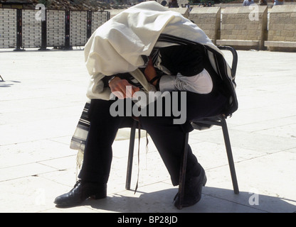 2189. Prière solennelle au Mur occidental, le Jour des Expiations Banque D'Images