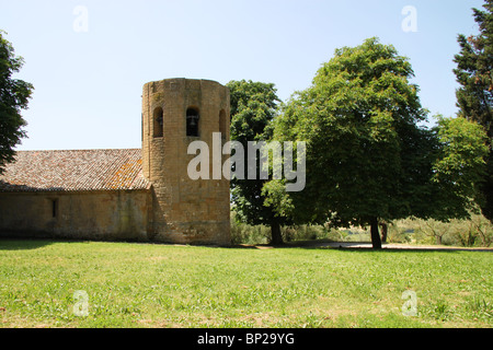 Pieve di Corsignano (San Vito) église près de Pienza, Toscane, Italie Banque D'Images