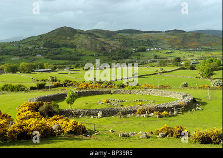 Drumena Cashel, près de Castlewellan, comté de Down, Irlande du Nord. Ancienne ferme fortifiée de l'enceinte fortifiée Banque D'Images