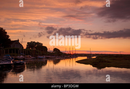 Blakeney au coucher du soleil, Norfolk, Angleterre Banque D'Images