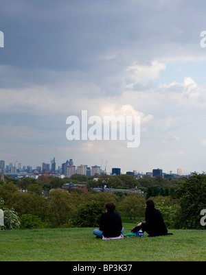 Profitez de quelques paysages Primrose Hill, Londres. Banque D'Images