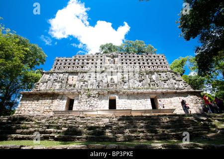 33 Temple de Yaxchilan site archéologique dans la région de Chiapas, au Mexique. Banque D'Images