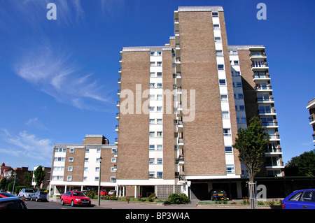 Frinton and Court apartment buildings, L'Esplanade, Frinton and-on-Sea, Essex, Angleterre, Royaume-Uni Banque D'Images