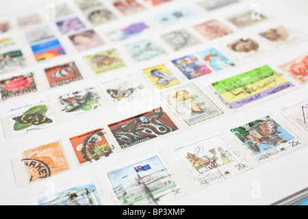 La collecte de timbres de collection timbres collectors Banque D'Images