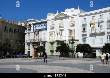 Plaza de San Antonio, Cadix, Province de Cadix, Andalousie, Espagne, Europe de l'Ouest. Banque D'Images