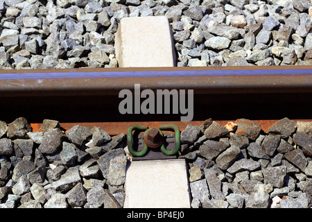 Fer à repasser fer rouillé former plus de détails pierres sombres rail way Banque D'Images