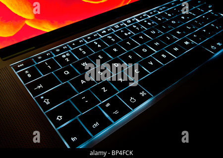 Clavier d'ordinateur portable ordinateur close up detail de touches et symboles Banque D'Images