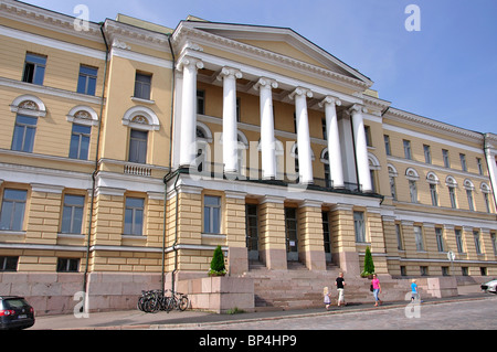 Bâtiment de l'Université d'Helsinki, la place du Sénat, Helsinki, Uusimaa, Région de la République de Finlande Banque D'Images