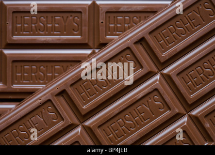 Les barres de chocolat Hershey's. Banque D'Images