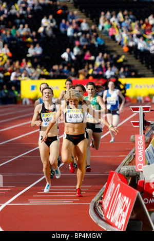 Lenka MASNÁ remportant le 800 m femmes OCWK chez Aviva London Grand Prix, Crystal Palace, Londres. Août 2010 Banque D'Images