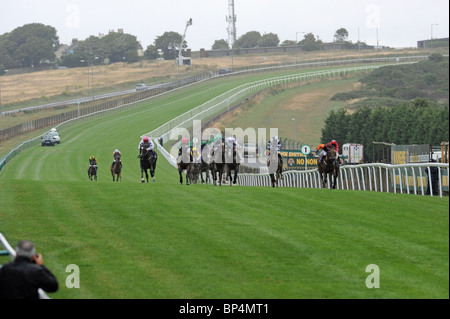 Les courses de chevaux sur le plat aux courses de Brighton East Sussex UK Banque D'Images