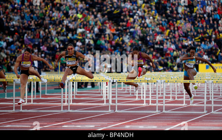 100m haies femmes course B Chaleur chez Aviva London Grand Prix, Crystal Palace, Londres. Août 2010 Banque D'Images