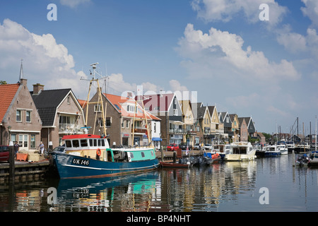 Petit port de pêche à Urk, Flevoland, Pays-Bas Banque D'Images