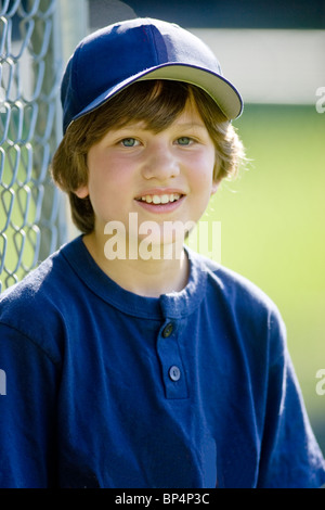 Portrait de garçon de 12 ans joueur de baseball. Banque D'Images