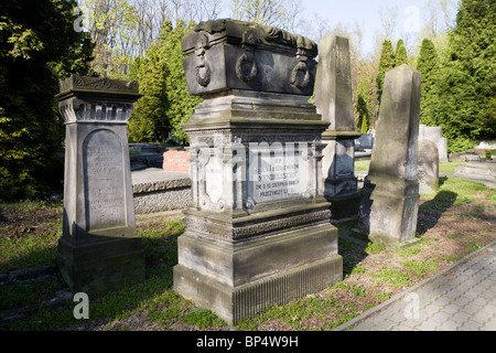 Le cimetière juif de la rue Okopowa. Pologne Varsovie Banque D'Images