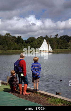 La voile sur south walsham norfolk angleterre large Banque D'Images