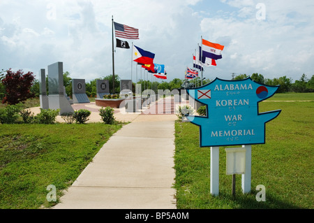 USS Alabama Battleship Memorial Park Mobile en Alabama monument de la guerre de Corée Banque D'Images