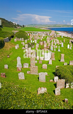 La chapelle de saint Colomba et Keil Cimetière, Kintyre Banque D'Images