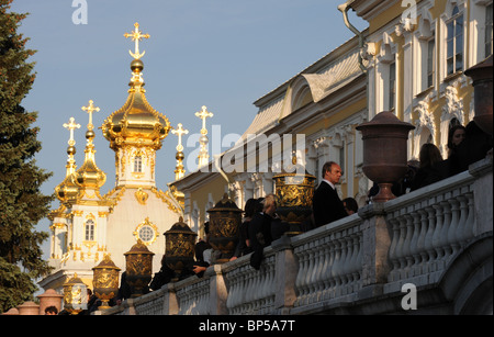 Le Palais de Peterhof, Saint Petersburg, Russie Banque D'Images