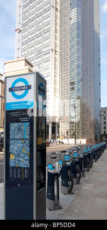 Transport for London - Barclays Cycle Hire - City of London Banque D'Images