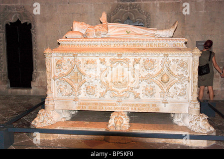 La Tombe de Vasco da Gama dans le Mosteiro dos Jeronimos, Belém, Lisbonne, Portugal Banque D'Images
