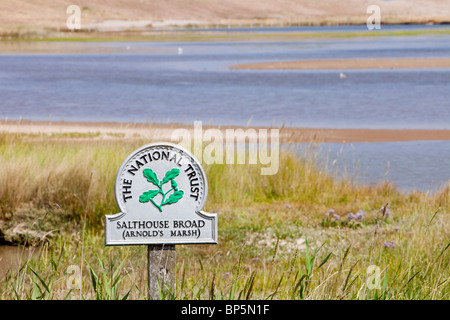 Arnolds Marsh, une réserve d'oiseaux protégés sur la côte près de North Norfolk CLAJ. Banque D'Images