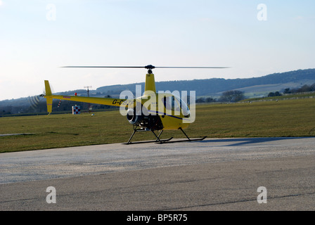 ROBINSON R22, G-CBZF, hélicoptère, formation, Banque D'Images