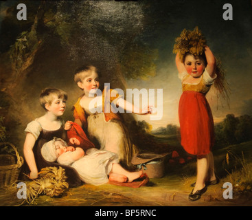 Les petits-enfants de Sir William Heathcote, 3e Bt., 1801, par William Owen (anglais, 1769-1825), Banque D'Images